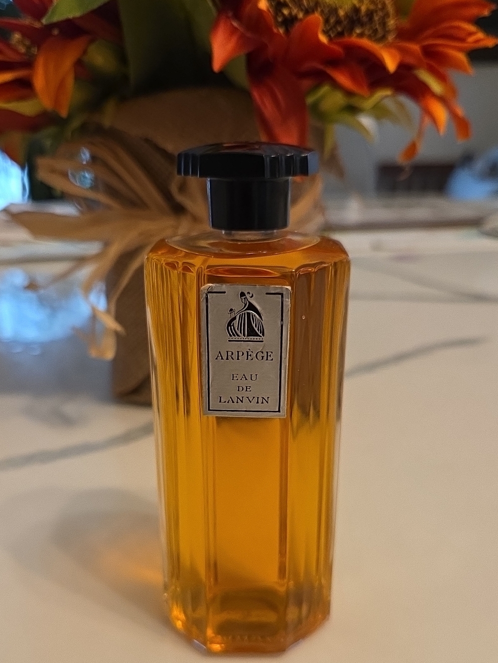Vintage  Lanvin Arpège Women's Amber Glass Bottle with Black Cap